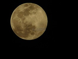 月亮,喝夜,天空