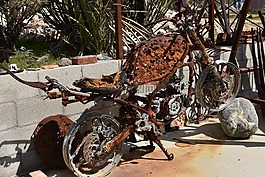 銹,老,摩托車