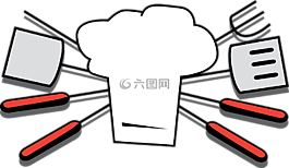 烤,工具,廚師帽