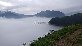 雾,山,中央瑞士