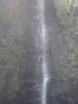 大瀑布,rapel,繩