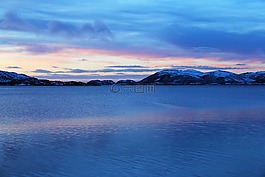 日落,峽灣,海洋