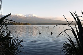 湖,景观,火山