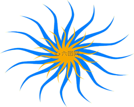 太陽,程式化,射線
