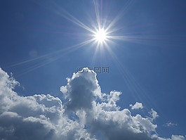 太陽(yáng),天空,藍(lán)色的天空