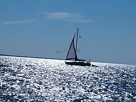 帆船,海,旅行