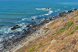 海濱,走,路徑