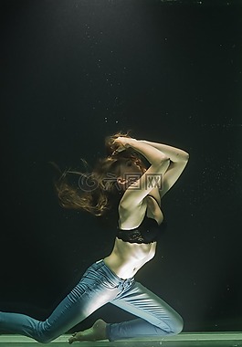 模型,婦女,水