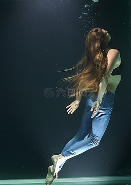 模型,婦女,水