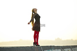 婦女,襪子,紅色