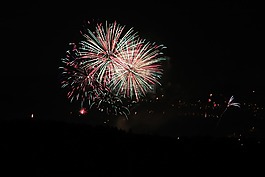 煙花爆竹,夜,光