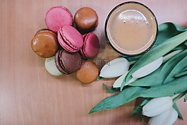 macaron,tupli,咖啡