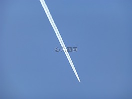 徑,飛機(jī),藍(lán)色的天空