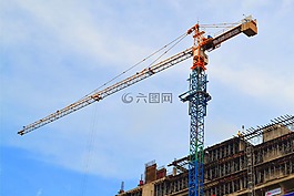 起重機,建設,工作