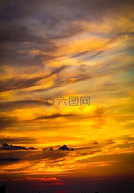 橙色,日落,天空