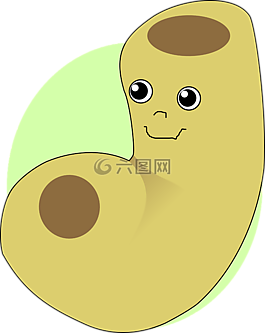 通心粉,卡通,臉