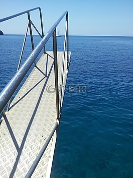 海,卡拉,小船