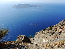 海,島,海岸