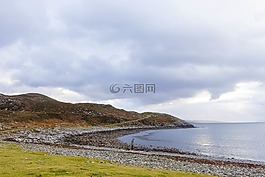 島,海灘,灣