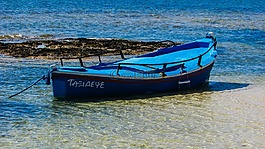 船,海灘,海
