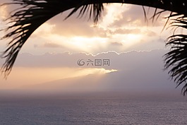 太陽,云,abendstimmung