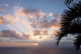 太陽,云,abendstimmung