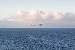 云,地平線,海