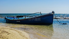 船,海灘,海