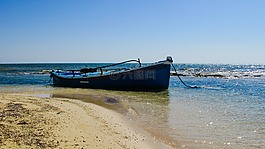 船,海灘,海