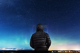 nght 天空,夜,男子