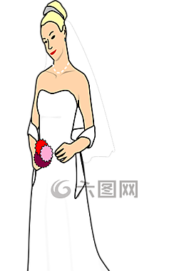 新娘,連衣裙,婚禮