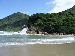 海灘,沙,夏季