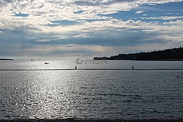 海,夕阳,黄昏