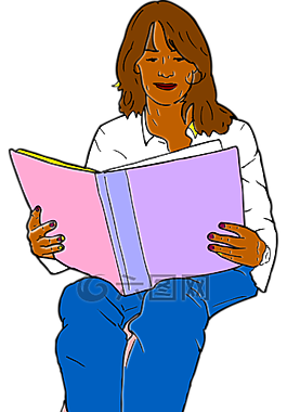 女子,閱讀,書