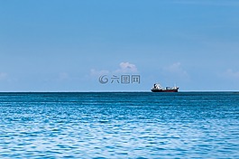 海,船,天空