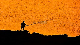 漁,海,晚上