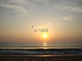 日落,里斯本,海