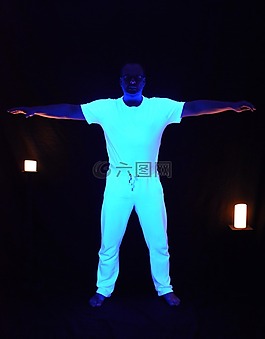 男子,uv 光,黑光