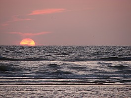 日落,光,波