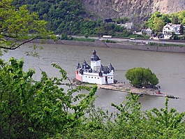 岛,kaub,城堡