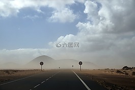 沙漠,道路,沙