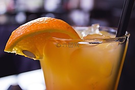 雞尾酒,喝,橙