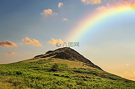 彩虹,景观,天空