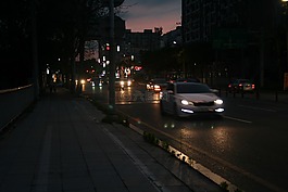 夜景,路,车道