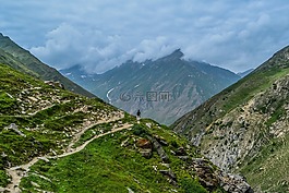 峽谷,徑,山