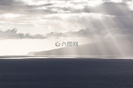 云,地平線,陽光