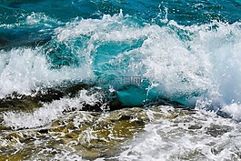 波,破碎,水