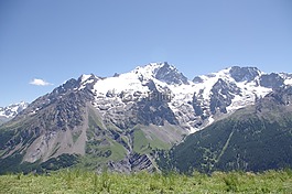 阿爾卑斯山,山,雪