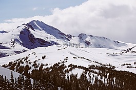 山,雪,冬天