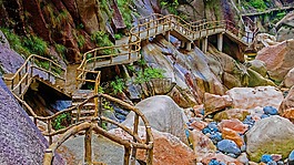 山谷,bing,棧道